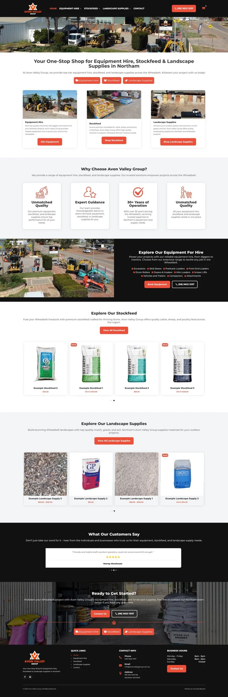 Avon Valley Group website screenshot