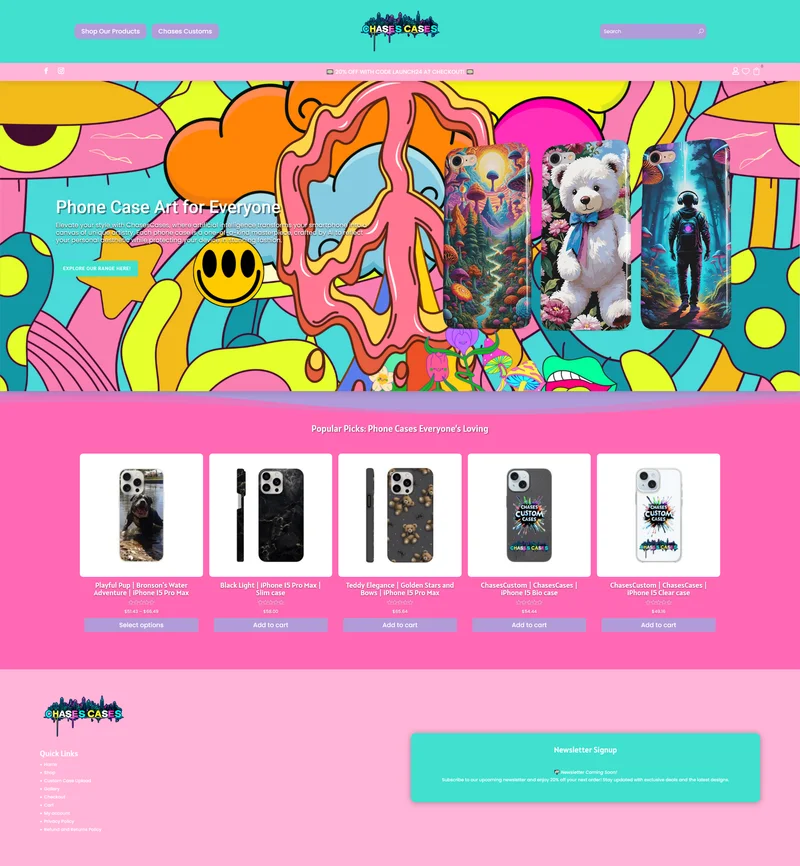 ChasesCases website screenshot