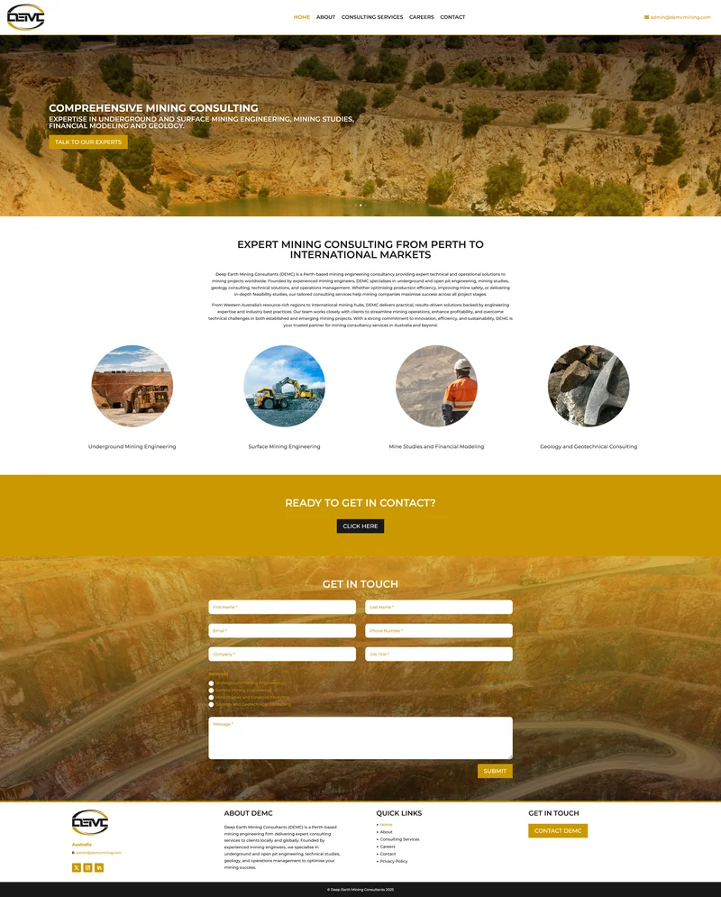 DEMC website screenshot