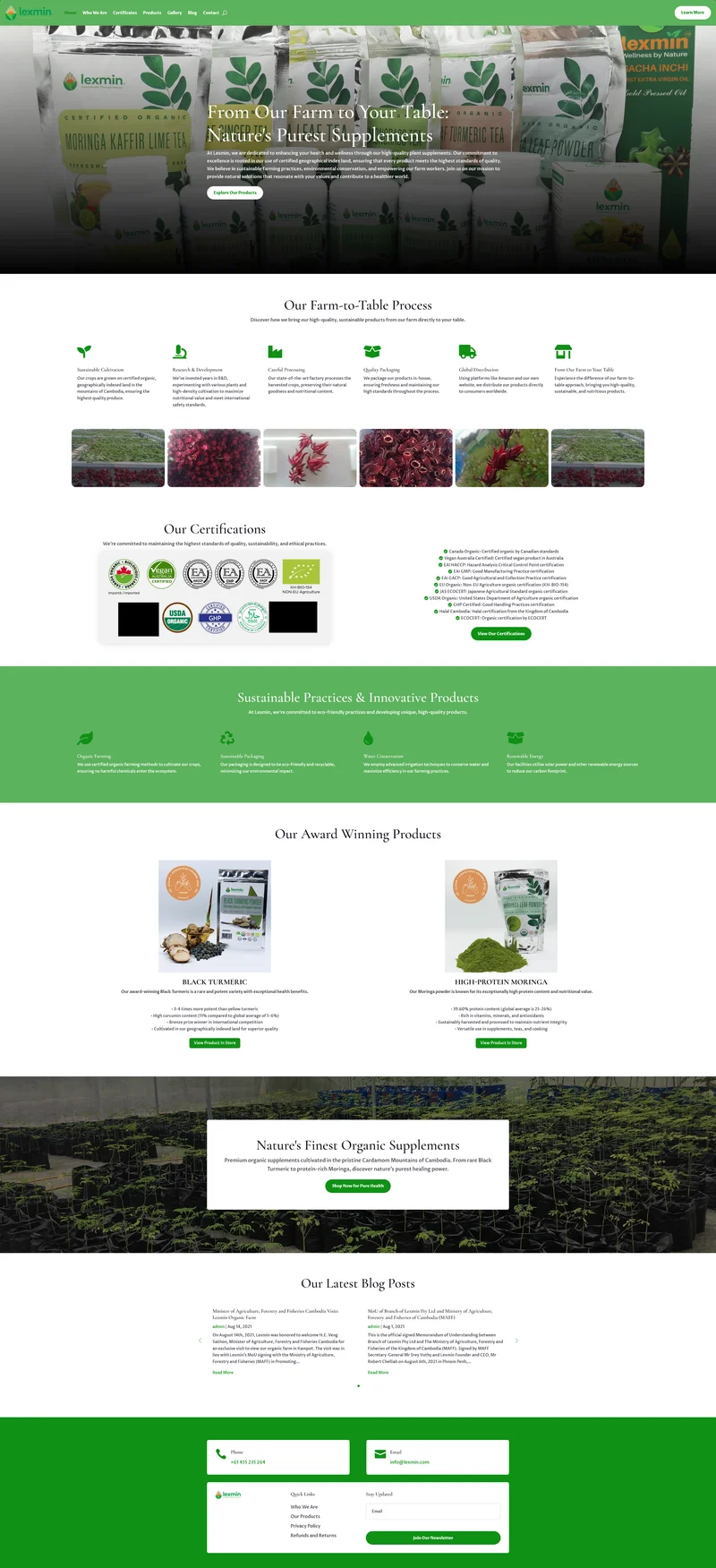 Lexmin website screenshot