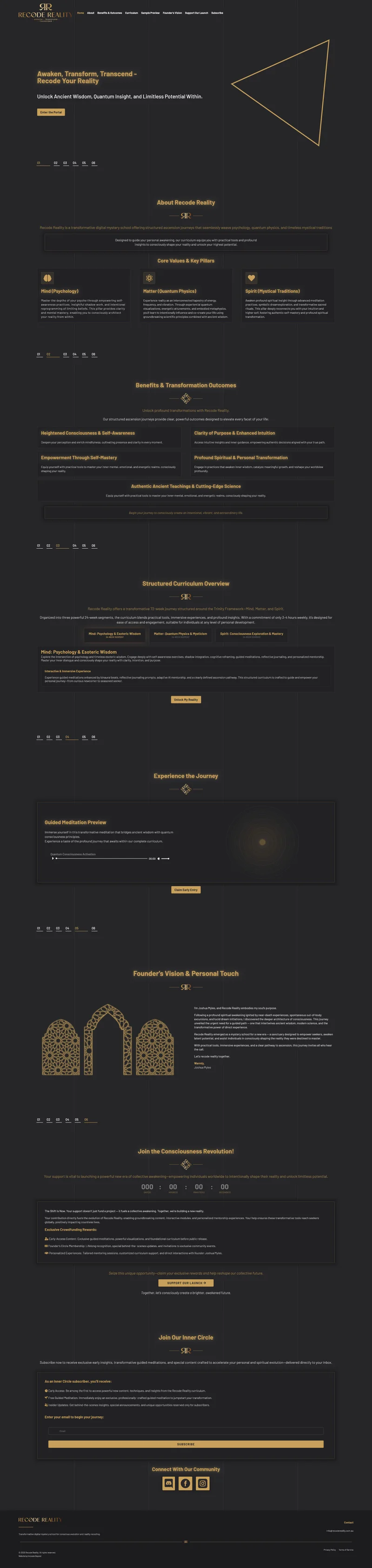Recode Reality website screenshot