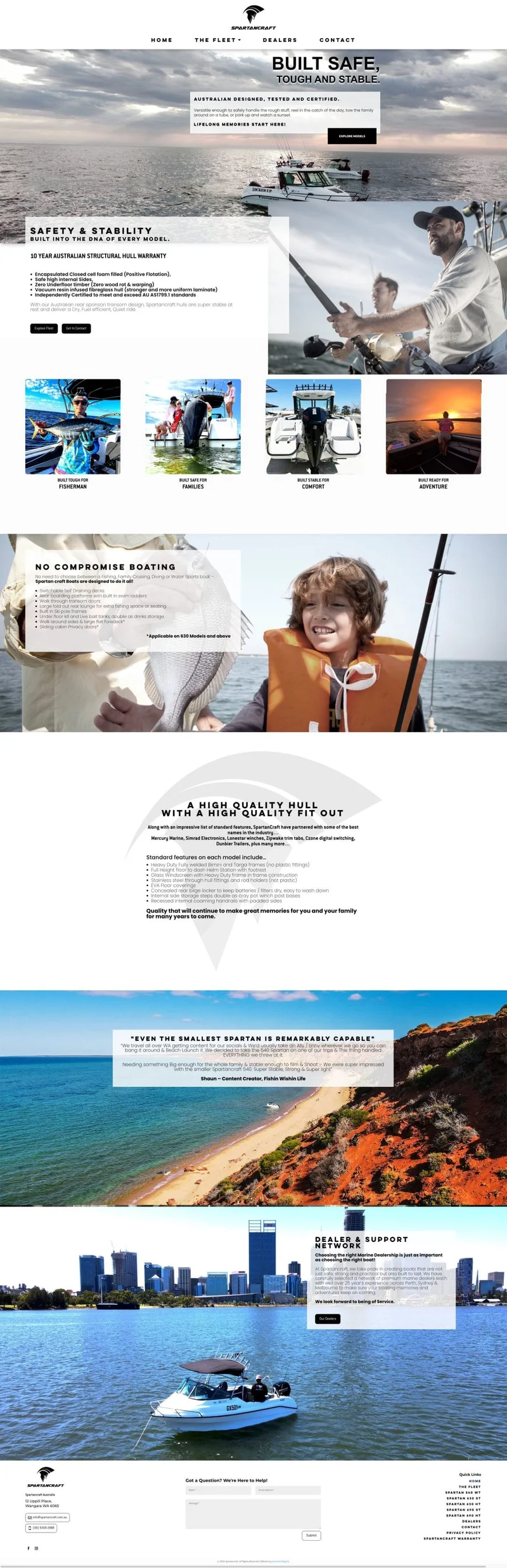Spartancraft website screenshot